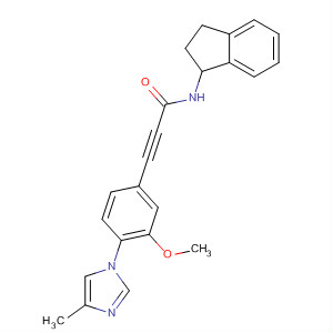 870838-60-1  2-Propynamide,N-(2,3-dihydro-1H-inden-1-yl)-3-[3-methoxy-4-(4-methyl-1H-imidazol-1-yl)phenyl]-