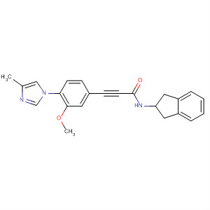 870838-66-7  2-Propynamide,N-(2,3-dihydro-1H-inden-2-yl)-3-[3-methoxy-4-(4-methyl-1H-imidazol-1-yl)phenyl]-