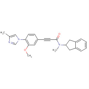 870838-67-8  2-Propynamide,N-(2,3-dihydro-1H-inden-2-yl)-3-[3-methoxy-4-(4-methyl-1H-imidazol-1-yl)phenyl]-N-methyl-