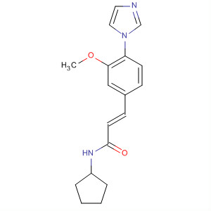 870840-53-2  2-Propenamide,N-cyclopentyl-3-[4-(1H-imidazol-1-yl)-3-methoxyphenyl]-, (2E)-