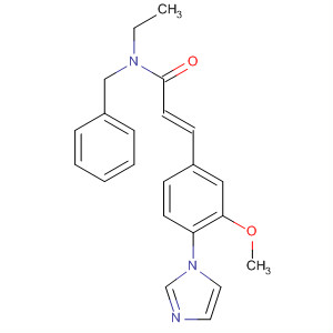 870840-88-3  2-Propenamide,N-ethyl-3-[4-(1H-imidazol-1-yl)-3-methoxyphenyl]-N-(phenylmethyl)-,(2E)-
