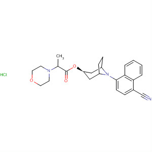 870888-64-5  4-Morpholinepropanoic acid,(3-endo)-8-(4-cyano-1-naphthalenyl)-8-azabicyclo[3.2.1]oct-3-yl ester,hydrochloride