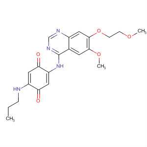 870960-08-0  2,5-Cyclohexadiene-1,4-dione,2-(ethylmethylamino)-5-[[6-methoxy-7-(2-methoxyethoxy)-4-quinazolinyl]amino]-