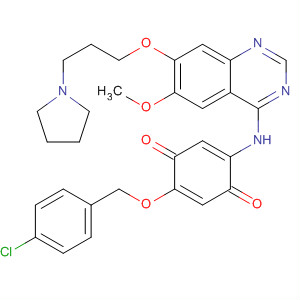 870962-08-6  2,5-Cyclohexadiene-1,4-dione,2-[(4-chlorophenyl)methoxy]-5-[[6-methoxy-7-[3-(1-pyrrolidinyl)propoxy]-4-quinazolinyl]amino]-