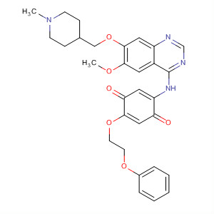 870962-30-4  2,5-Cyclohexadiene-1,4-dione,2-[[6-methoxy-7-[(1-methyl-4-piperidinyl)methoxy]-4-quinazolinyl]amino]-5-(2-phenoxyethoxy)-