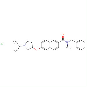 871120-27-3  2-Naphthalenecarboxamide,N-methyl-6-[[1-(1-methylethyl)-3-pyrrolidinyl]oxy]-N-(phenylmethyl)-,monohydrochloride