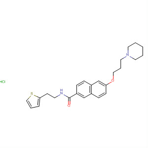 871120-90-0  2-Naphthalenecarboxamide,6-[3-(1-piperidinyl)propoxy]-N-[2-(2-thienyl)ethyl]-, monohydrochloride