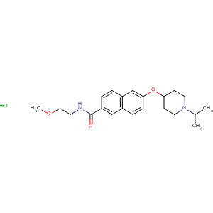 871121-23-2  2-Naphthalenecarboxamide,N-(2-methoxyethyl)-6-[[1-(1-methylethyl)-4-piperidinyl]oxy]-,monohydrochloride