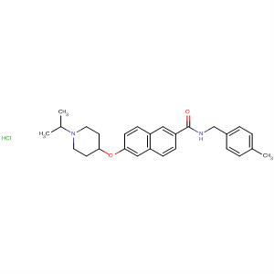 871121-24-3  2-Naphthalenecarboxamide,6-[[1-(1-methylethyl)-4-piperidinyl]oxy]-N-[(4-methylphenyl)methyl]-,monohydrochloride