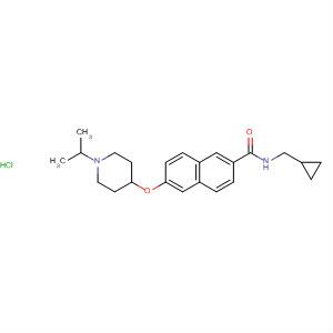871121-28-7  2-Naphthalenecarboxamide,N-(cyclopropylmethyl)-6-[[1-(1-methylethyl)-4-piperidinyl]oxy]-,monohydrochloride