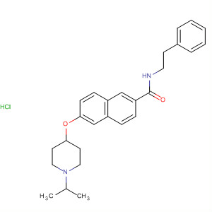 871121-32-3  2-Naphthalenecarboxamide,6-[[1-(1-methylethyl)-4-piperidinyl]oxy]-N-(2-phenylethyl)-,monohydrochloride