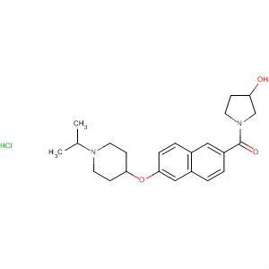 871121-33-4  3-Pyrrolidinol,1-[[6-[[1-(1-methylethyl)-4-piperidinyl]oxy]-2-naphthalenyl]carbonyl]-,monohydrochloride