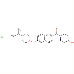871121-34-5  4-Piperidinol,1-[[6-[[1-(1-methylethyl)-4-piperidinyl]oxy]-2-naphthalenyl]carbonyl]-,monohydrochloride