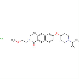 871121-36-7  2-Naphthalenecarboxamide,N-ethyl-N-(2-methoxyethyl)-6-[[1-(1-methylethyl)-4-piperidinyl]oxy]-,monohydrochloride