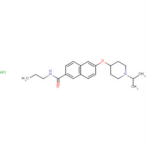 871121-49-2  2-Naphthalenecarboxamide,6-[[1-(1-methylethyl)-4-piperidinyl]oxy]-N-propyl-, monohydrochloride