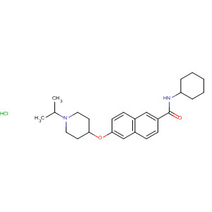 871121-51-6  2-Naphthalenecarboxamide,N-cyclohexyl-6-[[1-(1-methylethyl)-4-piperidinyl]oxy]-,monohydrochloride