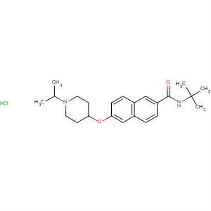 871121-53-8  2-Naphthalenecarboxamide,N-(1,1-dimethylethyl)-6-[[1-(1-methylethyl)-4-piperidinyl]oxy]-,monohydrochloride
