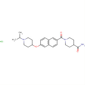 871121-65-2  4-Piperidinecarboxamide,1-[[6-[[1-(1-methylethyl)-4-piperidinyl]oxy]-2-naphthalenyl]carbonyl]-,monohydrochloride