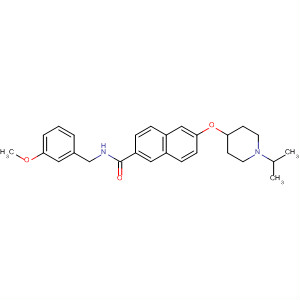871122-03-1  2-Naphthalenecarboxamide,N-[(3-methoxyphenyl)methyl]-6-[[1-(1-methylethyl)-4-piperidinyl]oxy]-