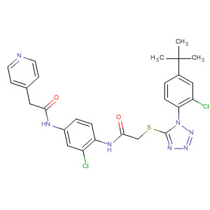 871476-38-9  4-Pyridineacetamide,N-[3-chloro-4-[[[[1-[2-chloro-4-(1,1-dimethylethyl)phenyl]-1H-tetrazol-5-yl]thio]acetyl]amino]phenyl]-