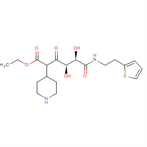 871711-98-7  4-Piperidineacetic acid,1-[(2R,3R)-2,3-dihydroxy-1,4-dioxo-4-[[2-(2-thienyl)ethyl]amino]butyl]-,ethyl ester