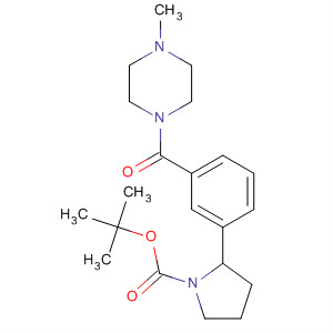 871717-05-4  1-Pyrrolidinecarboxylic acid,2-[3-[(4-methyl-1-piperazinyl)carbonyl]phenyl]-, 1,1-dimethylethyl ester