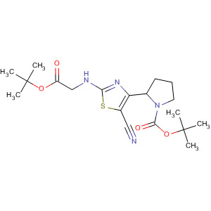 871730-82-4  1-Pyrrolidinecarboxylic acid,2-[5-cyano-2-[[(1,1-dimethylethoxy)carbonyl]methylamino]-4-thiazolyl]-,1,1-dimethylethyl ester, (2R)-