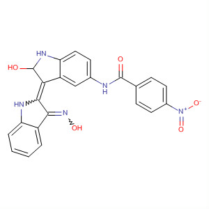 871837-74-0  Benzamide,N-[3-[1,3-dihydro-3-(hydroxyimino)-2H-indol-2-ylidene]-2,3-dihydro-2-oxo-1H-indol-5-yl]-4-nitro-