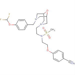 872008-02-1  Methanesulfonamide,N-[2-(4-cyanophenoxy)ethyl]-N-[2-[7-[[4-(difluoromethoxy)phenyl]methyl]-9-oxa-3,7-diazabicyclo[3.3.1]non-3-yl]ethyl]-