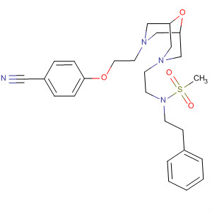 872008-32-7  Methanesulfonamide,N-[2-[7-[2-(4-cyanophenoxy)ethyl]-9-oxa-3,7-diazabicyclo[3.3.1]non-3-yl]ethyl]-N-(2-phenylethyl)-