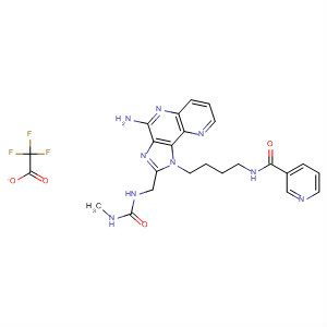 872128-38-6  3-Pyridinecarboxamide,N-[4-[4-amino-2-[[[(methylamino)carbonyl]amino]methyl]-1H-imidazo[4,5-c][1,5]naphthyridin-1-yl]butyl]-, trifluoroacetate