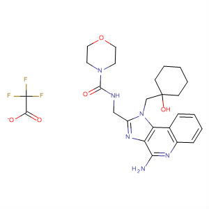 872129-49-2  4-Morpholinecarboxamide,N-[[4-amino-1-[(1-hydroxycyclohexyl)methyl]-1H-imidazo[4,5-c]quinolin-2-yl]methyl]-, trifluoroacetate (salt)