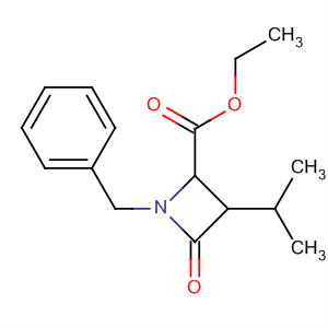 872164-95-9  2-Azetidinecarboxylic acid, 3-(1-methylethyl)-4-oxo-1-(phenylmethyl)-,ethyl ester, (2R,3R)-rel-