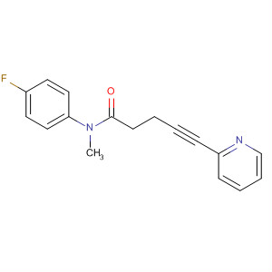 872361-79-0  4-Pentynamide, N-(4-fluorophenyl)-N-methyl-5-(2-pyridinyl)- 872361-79-0  4-Pentynamide, N-(4-fluorophenyl)-N-methyl-5-(2-pyridinyl)-