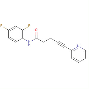 872368-58-6  4-Pentynamide, N-(2,4-difluorophenyl)-5-(2-pyridinyl)- 872368-58-6  4-Pentynamide, N-(2,4-difluorophenyl)-5-(2-pyridinyl)-