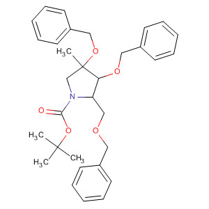 872534-47-9  1-Pyrrolidinecarboxylic acid,4-methyl-3,4-bis(phenylmethoxy)-2-[(phenylmethoxy)methyl]-,1,1-dimethylethyl ester, (2R,3R,4R)-