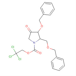 872534-49-1  1-Pyrrolidinecarboxylic acid,4-oxo-3-(phenylmethoxy)-2-[(phenylmethoxy)methyl]-, 2,2,2-trichloroethylester, (2R,3R)-