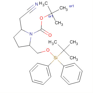 872534-74-2  1-Pyrrolidinecarboxylic acid,2-(cyanomethyl)-5-[[[(1,1-dimethylethyl)diphenylsilyl]oxy]methyl]-,1,1-dimethylethyl ester, (2R,5S)-rel-