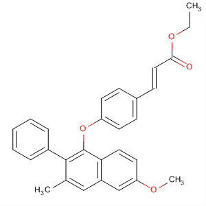 872548-78-2  2-Propenoic acid,3-[4-[(6-methoxy-3-methyl-2-phenyl-1-naphthalenyl)oxy]phenyl]-, ethylester, (2E)-