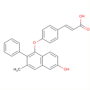 872548-80-6  2-Propenoic acid,3-[4-[(6-hydroxy-3-methyl-2-phenyl-1-naphthalenyl)oxy]phenyl]-, (2E)-