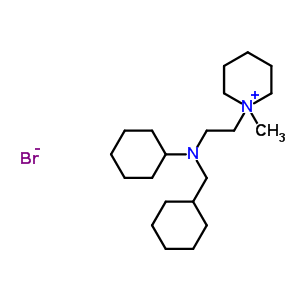 100274-09-7  1-{2-[cyclohexyl(cyclohexylmethyl)amino]ethyl}-1-methylpiperidinium bromide