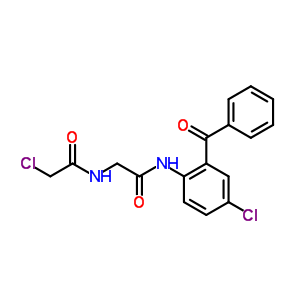 101398-16-7  N~2~-(chloroacetyl)-N-[4-chloro-2-(phenylcarbonyl)phenyl]glycinamide