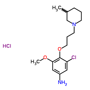 101997-46-0  3-chloro-5-methoxy-4-[3-(3-methylpiperidin-1-yl)propoxy]aniline hydrochloride