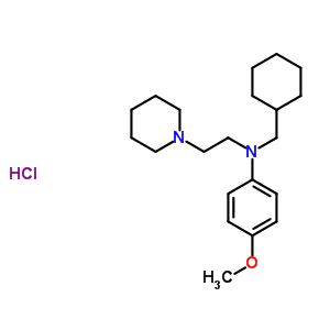 102107-25-5  N-(cyclohexylmethyl)-4-methoxy-N-(2-piperidin-1-ylethyl)aniline hydrochloride