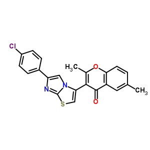 104819-44-5  3-[6-(4-chlorophenyl)imidazo[2,1-b][1,3]thiazol-3-yl]-2,6-dimethyl-4H-chromen-4-one