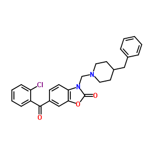 104837-23-2  3-[(4-benzylpiperidin-1-yl)methyl]-6-[(2-chlorophenyl)carbonyl]-1,3-benzoxazol-2(3H)-one