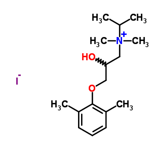 105996-40-5  3-(2,6-dimethylphenoxy)-2-hydroxy-N,N-dimethyl-N-(1-methylethyl)propan-1-aminium iodide