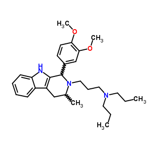 106288-03-3  3-[1-(3,4-dimethoxyphenyl)-3-methyl-1,3,4,9-tetrahydro-2H-beta-carbolin-2-yl]-N,N-dipropylpropan-1-amine