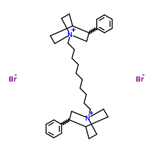 106784-36-5  1,1'-decane-1,10-diylbis(3-phenyl-1-azoniabicyclo[2.2.2]octane) dibromide