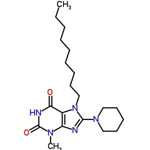 106939-22-4  3-methyl-7-nonyl-8-piperidin-1-yl-3,7-dihydro-1H-purine-2,6-dione 106939-22-4  3-methyl-7-nonyl-8-piperidin-1-yl-3,7-dihydro-1H-purine-2,6-dione